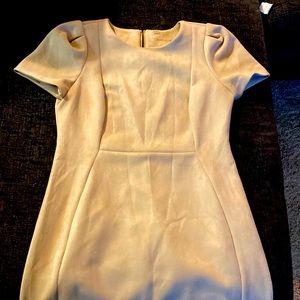 Beige Calvin Klein Faux suede dress